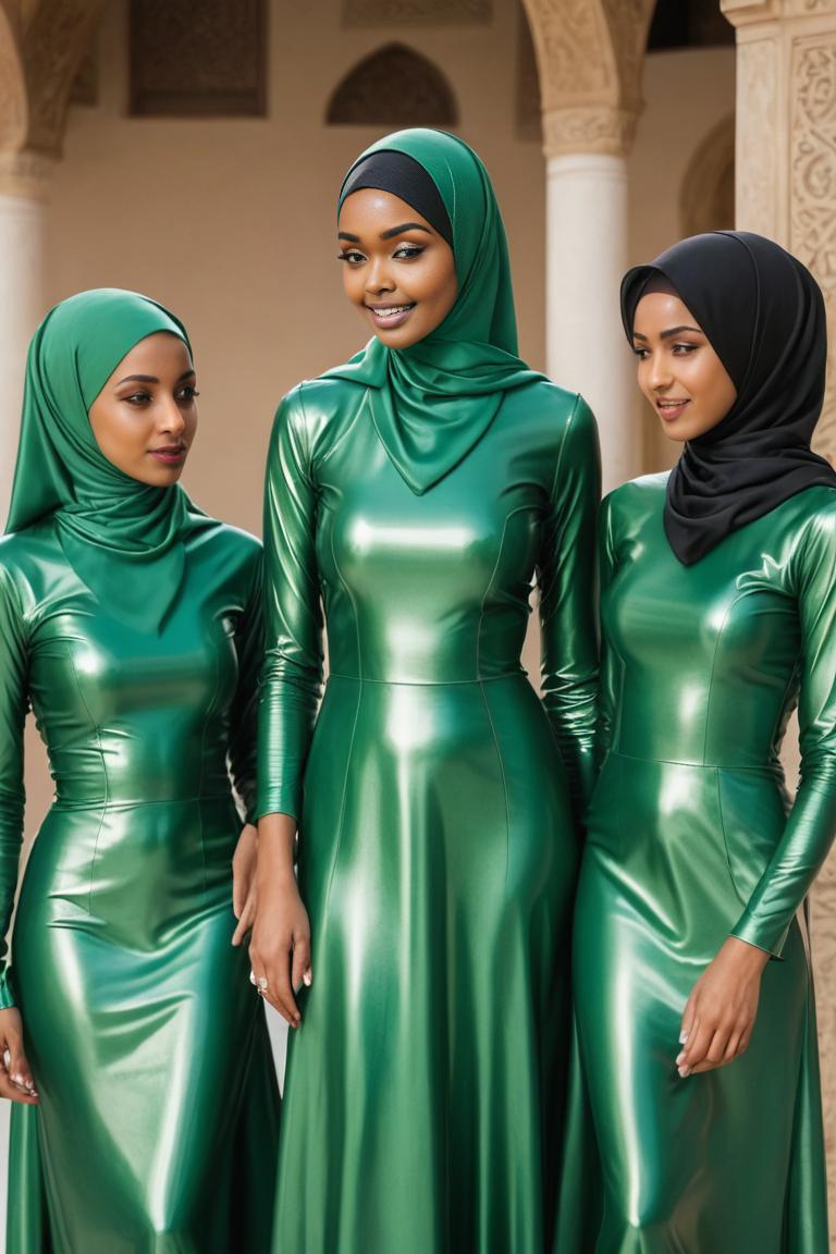 Photify AI prompt preview for Latex Hijab Fashion pack - 240 - 2025-04-21T14:16:44.193Z