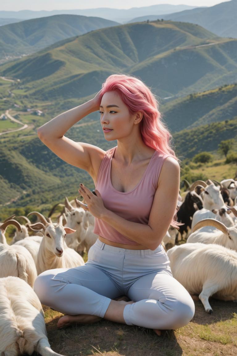 Photify AI prompt preview for Goat Yoga Fun pack - 240 - 2025-06-21T11:08:46.556Z
