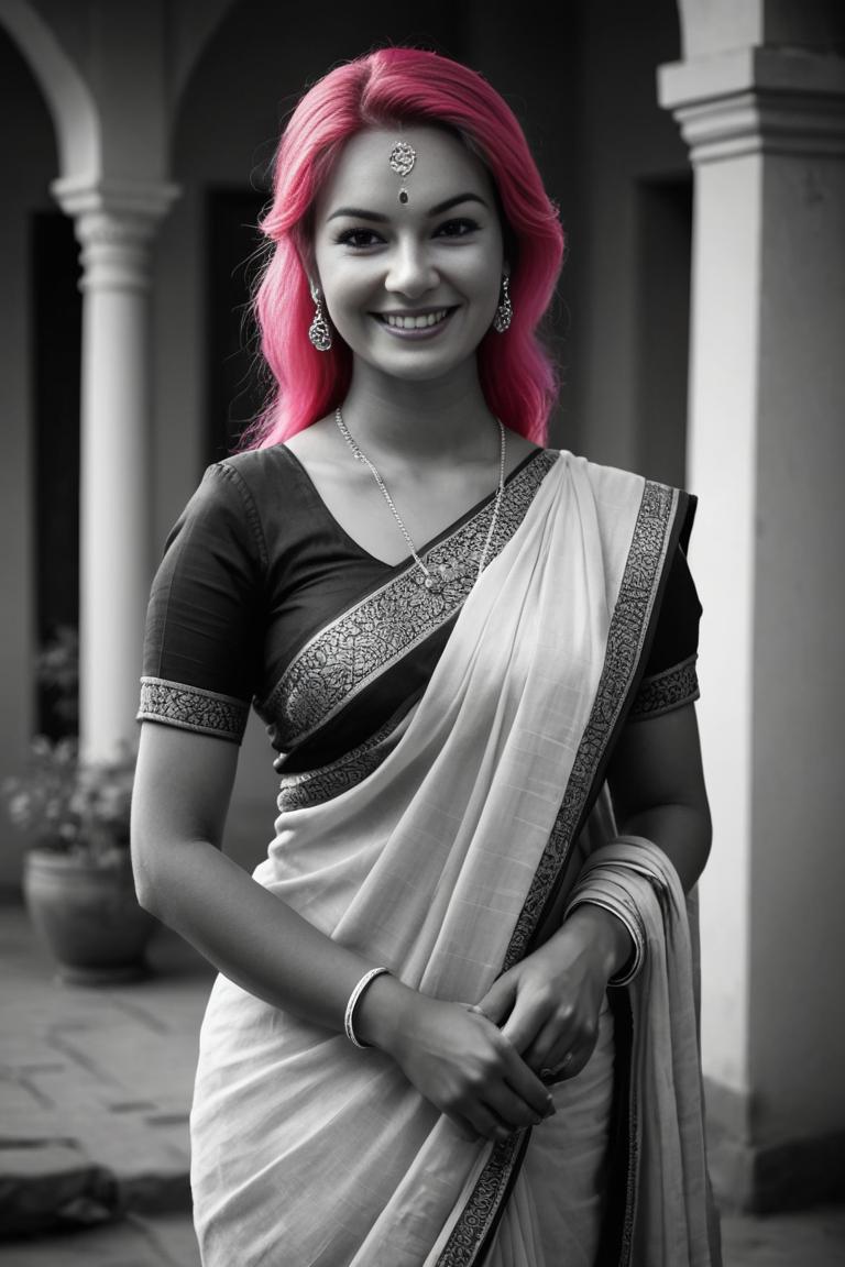 Photify AI prompt preview for B & W Saree Photoshoot pack - 240 - 2025-05-31T00:01:00.560Z