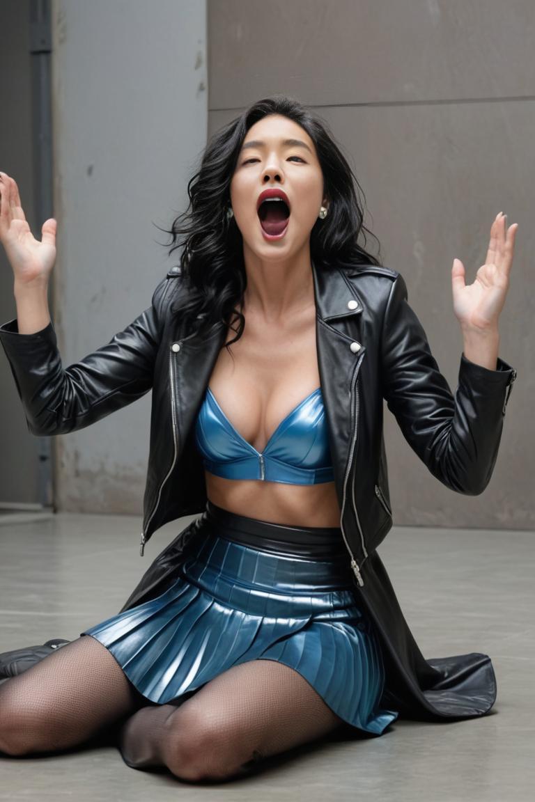 Photify AI prompt preview for Blue Latex Dresses pack - 240 - 2025-05-31T00:15:12.006Z