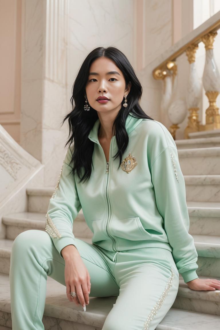Photify AI prompt preview for Juicy Couture Tracksuits pack - 240 - 2025-04-24T00:57:55.515Z