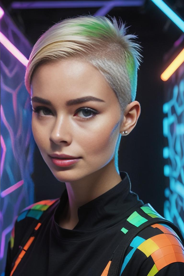 Photify AI prompt preview for Cyber Hair pack - 240 - 2025-11-11T08:26:12.947Z