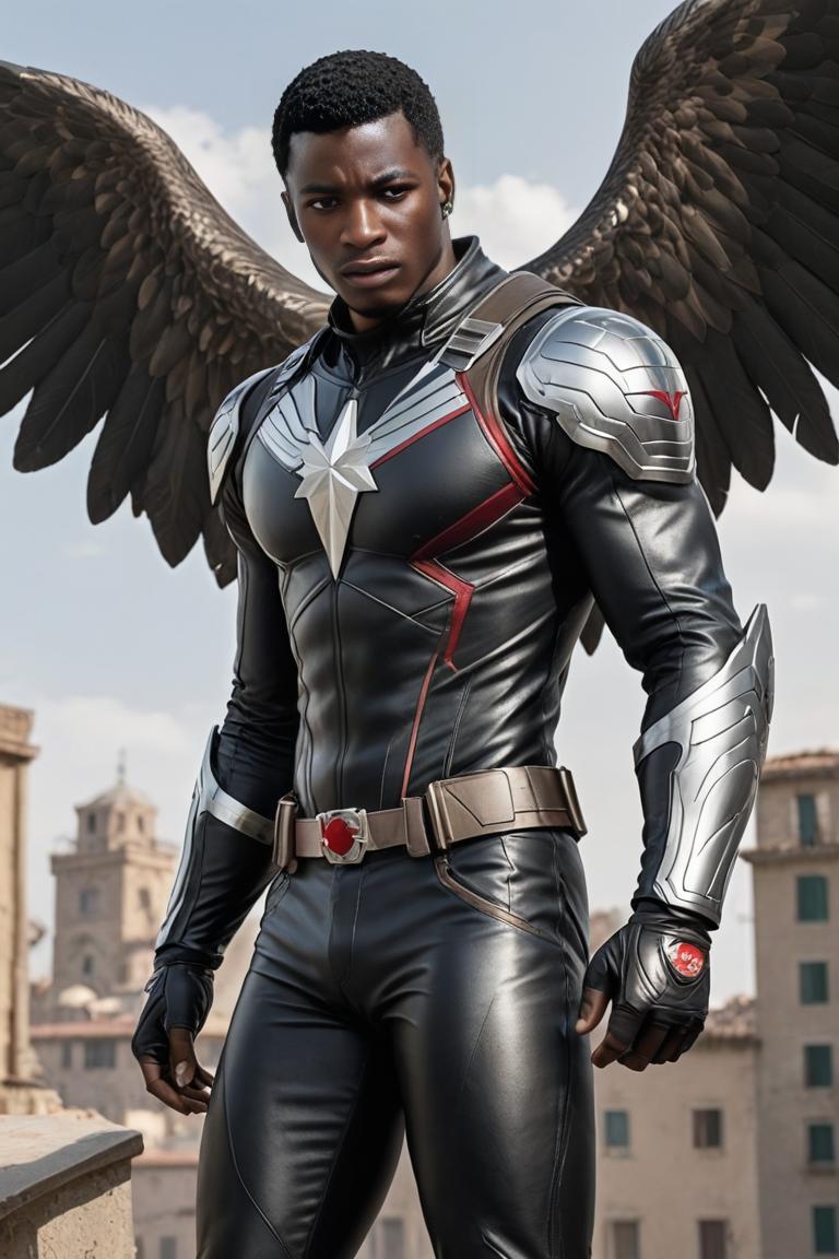 Photify AI prompt preview for The Falcon Marvel pack - 240 - 2025-05-09T08:11:49.751Z