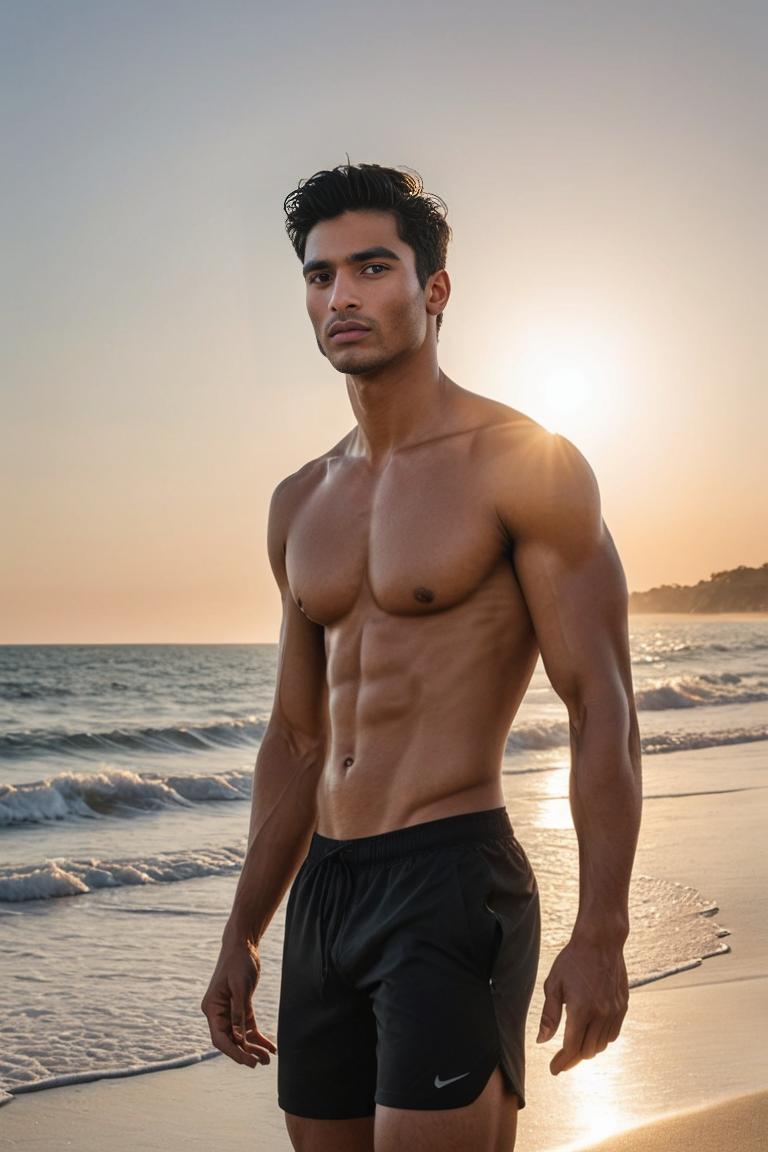Photify AI prompt preview for Beach Confident pack - 240 - 2025-04-27T19:45:27.072Z