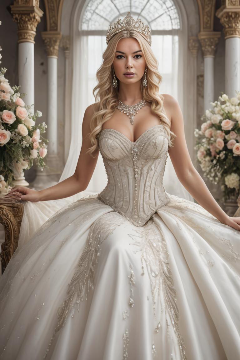 Photify AI prompt preview for Bold And Bright Wedding Dresss pack - 240 - 2025-04-28T02:47:11.859Z