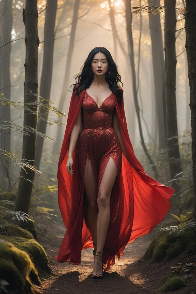 Photify AI prompt preview for Forest Transparent Red Cloak pack - 240 - 2025-04-27T12:37:19.684Z