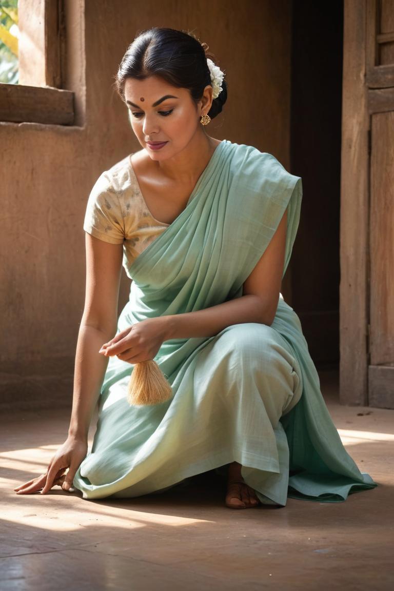Photify AI prompt preview for House Chores In Saree pack - 240 - 2025-04-30T16:57:42.882Z