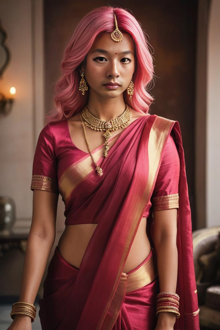 Photify AI prompt preview for Radiant Red Sari pack - 240 - 2025-06-11T02:58:06.574Z
