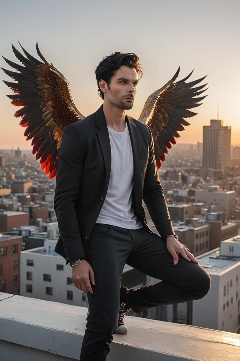 Photify AI prompt preview for Red Angel Glam pack - 240 - 2025-05-09T08:08:01.404Z