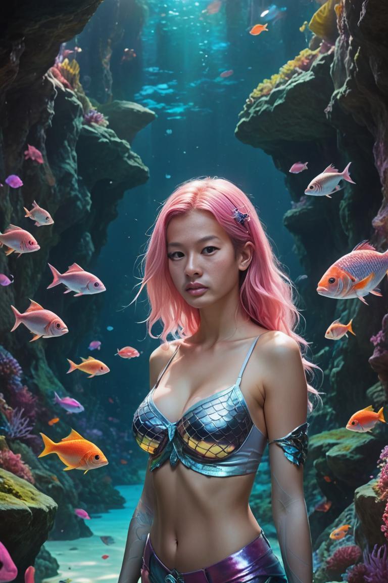 Photify AI prompt preview for Neon Mermaid Dreams pack - 240 - 2025-05-09T07:37:21.444Z
