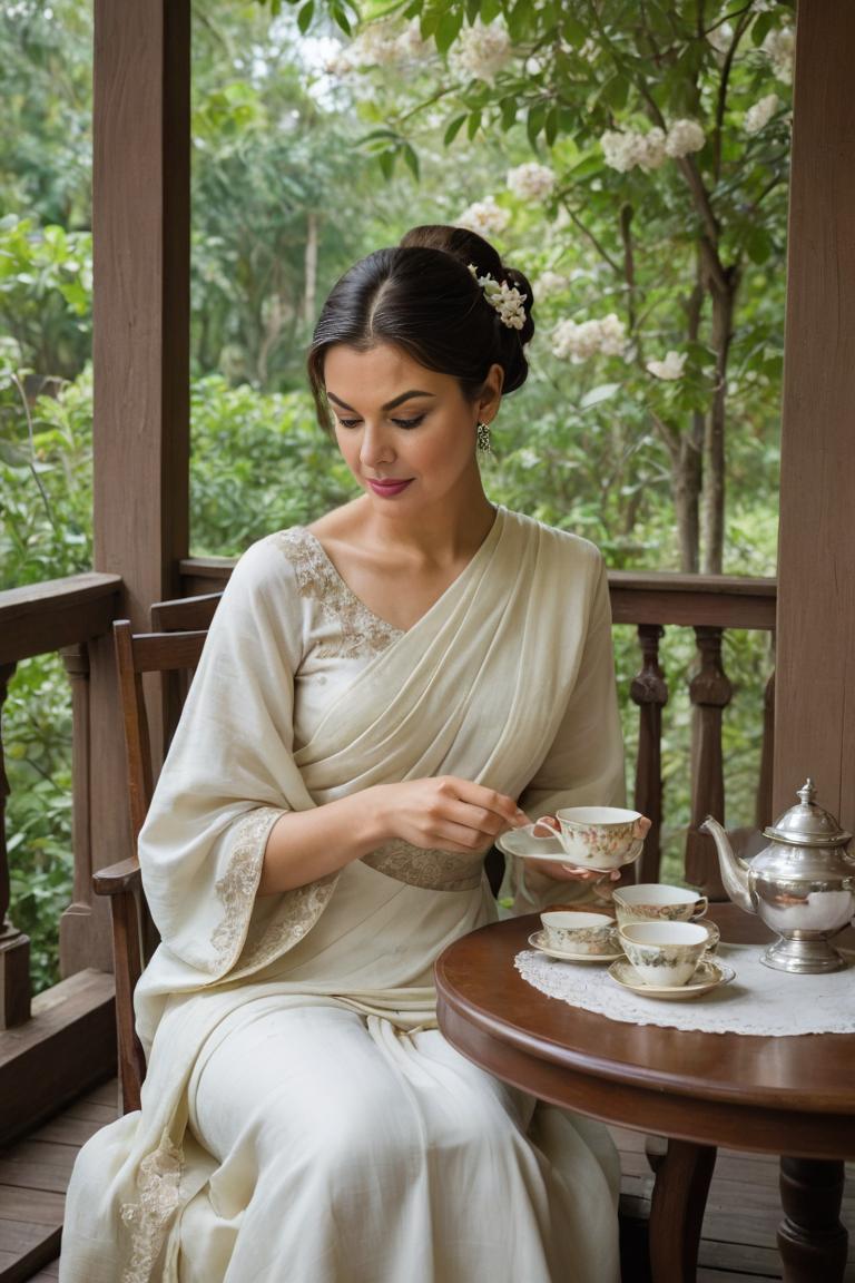 Photify AI prompt preview for White Saree Elegance pack - 240 - 2025-05-24T12:51:48.106Z