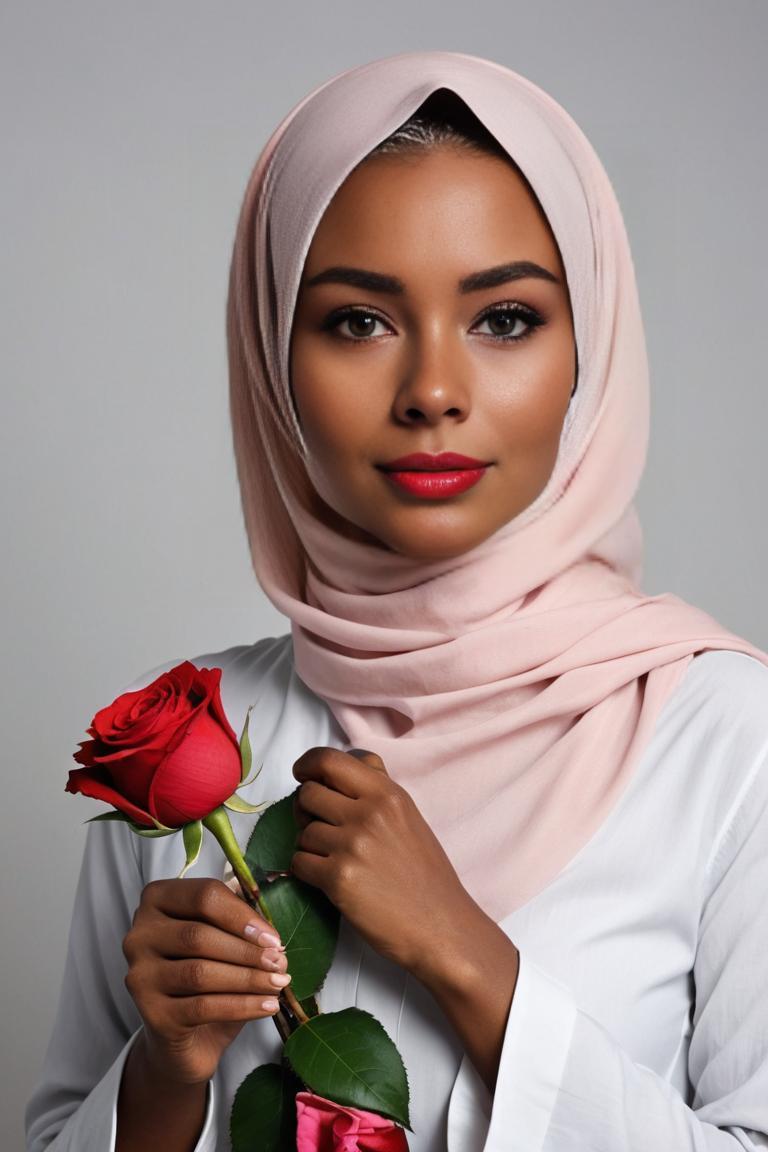 Photify AI prompt preview for Hijab And Flowers pack - 240 - 2025-05-31T00:03:02.689Z