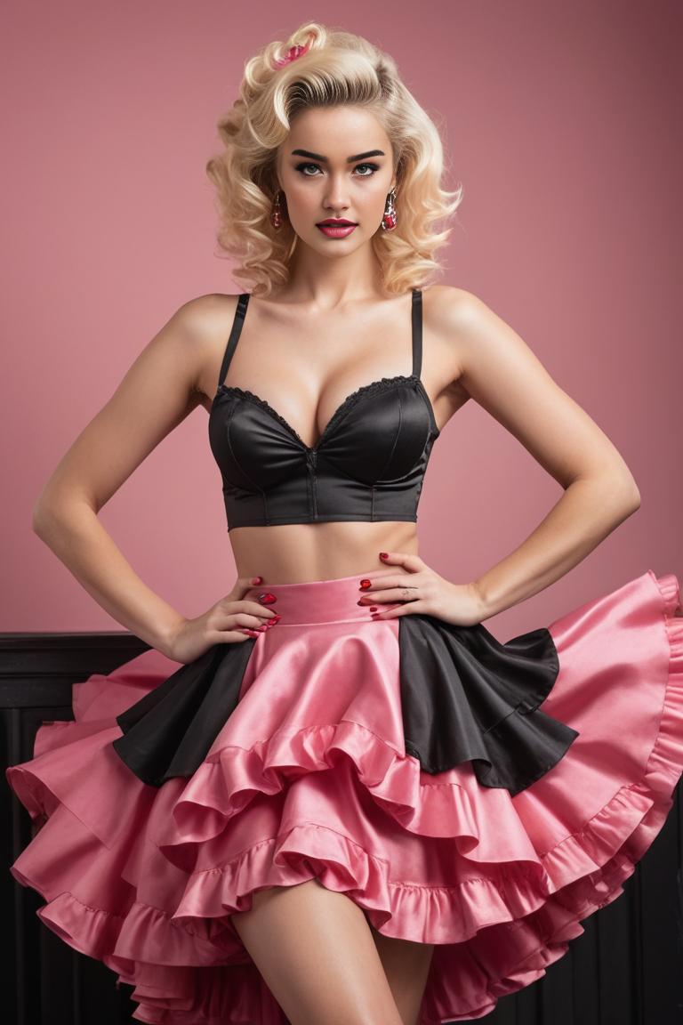 Photify AI prompt preview for Glamour Pin-up Mini Skirt Girl pack - 240 - 2025-04-27T14:25:33.825Z