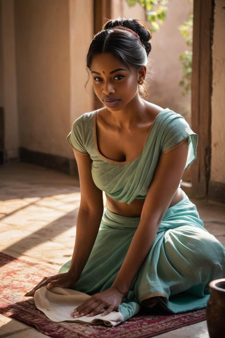 Photify AI prompt preview for House Chores In Saree pack - 240 - 2025-04-30T16:57:42.882Z
