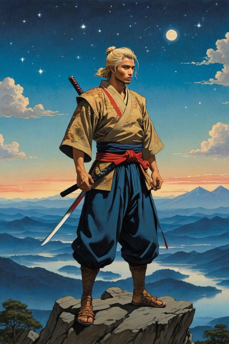 Photify AI prompt preview for Samurai Painting pack - 240 - 2025-04-21T12:05:07.584Z