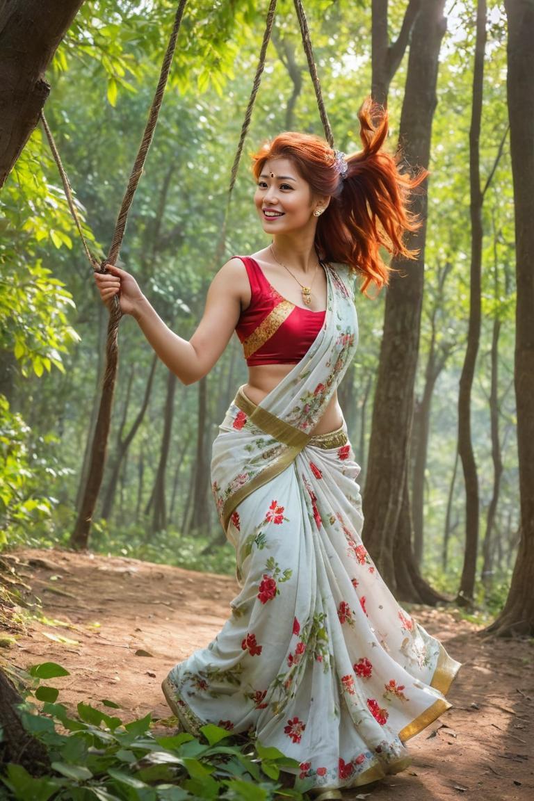 Photify AI prompt preview for Swinging In Saree pack - 240 - 2025-05-30T23:38:44.816Z