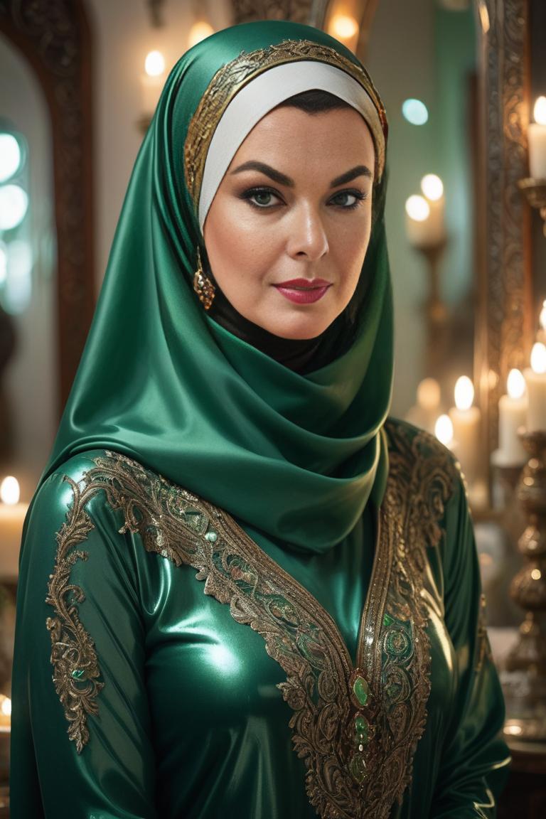Photify AI prompt preview for Latex Hijab Fashion pack - 240 - 2025-09-09T23:47:22.870Z