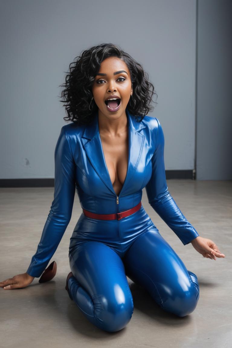 Photify AI prompt preview for Blue Latex Dresses pack - 240 - 2025-05-31T00:15:12.006Z