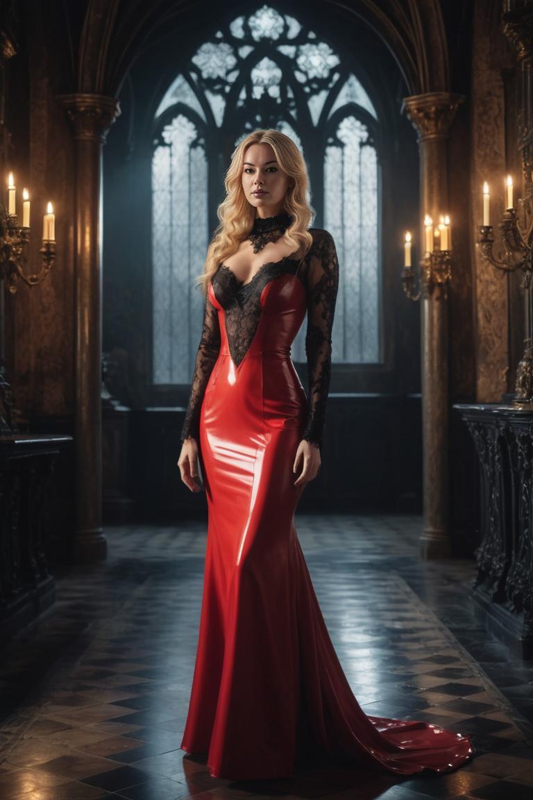 Photify AI prompt preview for Red Latex Black Lace Fantasy pack - 240 - 2025-05-09T07:36:20.993Z