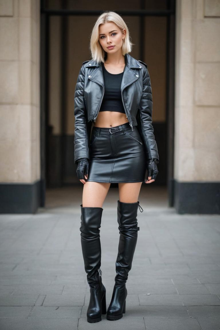 Photify AI prompt preview for Leather Vinyl Latex Fashion pack - 240 - 2025-05-09T08:40:55.398Z