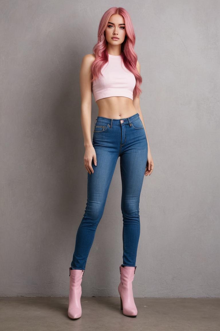 Photify AI prompt preview for Jeans Girl Sexy Casual Cowgirl pack - 240 - 2025-05-09T06:15:26.193Z