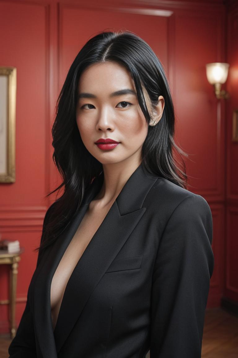 Photify AI prompt preview for Red Room Portraits pack - 240 - 2025-06-29T12:40:19.908Z