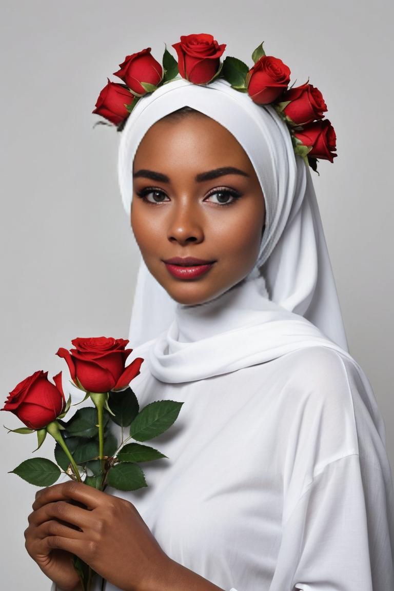 Photify AI prompt preview for Hijab And Flowers pack - 240 - 2025-05-31T00:03:02.689Z