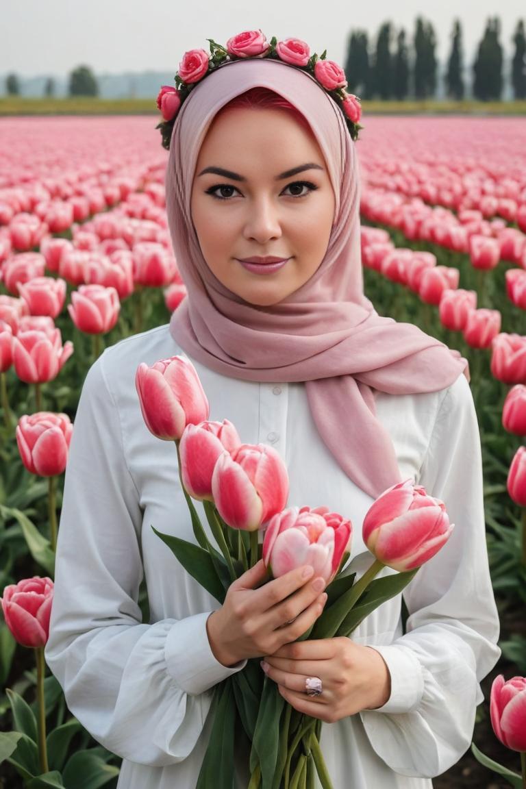 Photify AI prompt preview for Hijab And Flowers pack - 240 - 2025-05-31T00:03:02.689Z