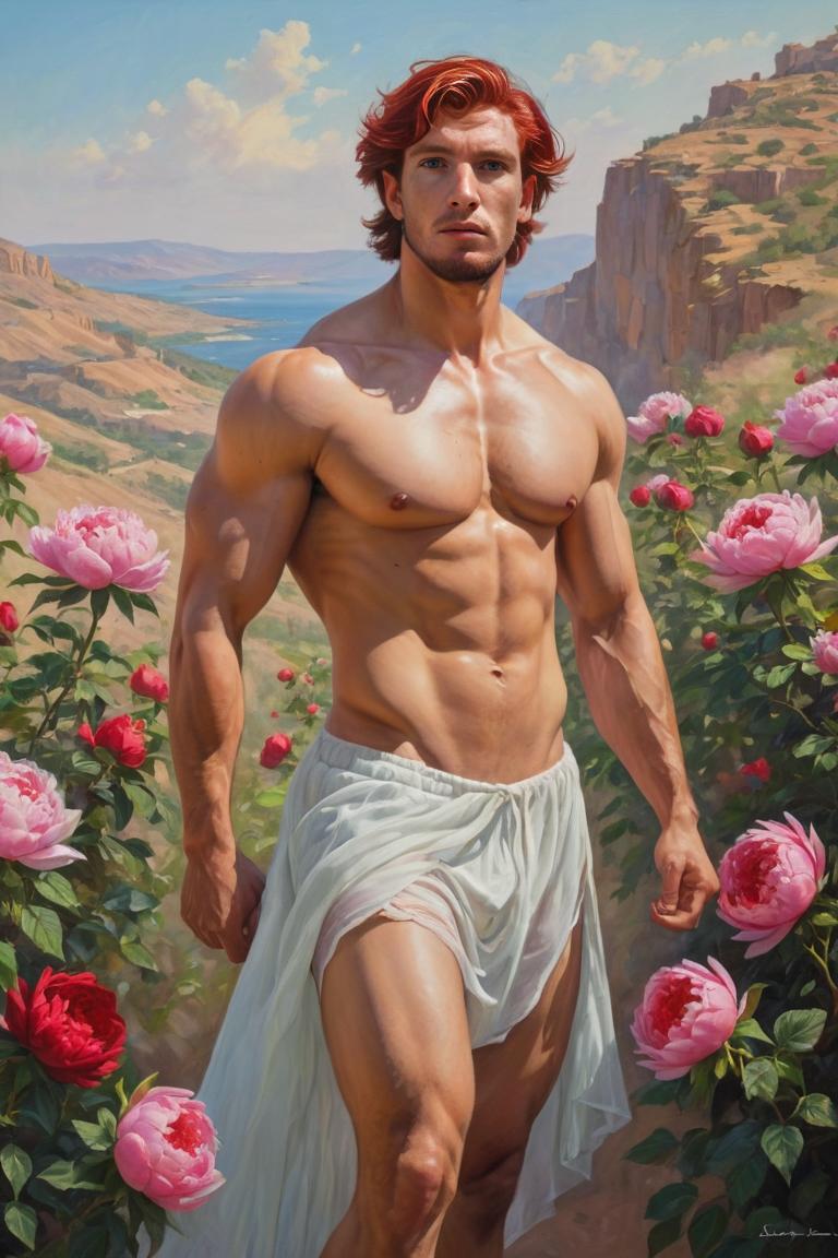 Photify AI prompt preview for Man Before Flowers pack - 240 - 2025-05-30T23:37:44.439Z