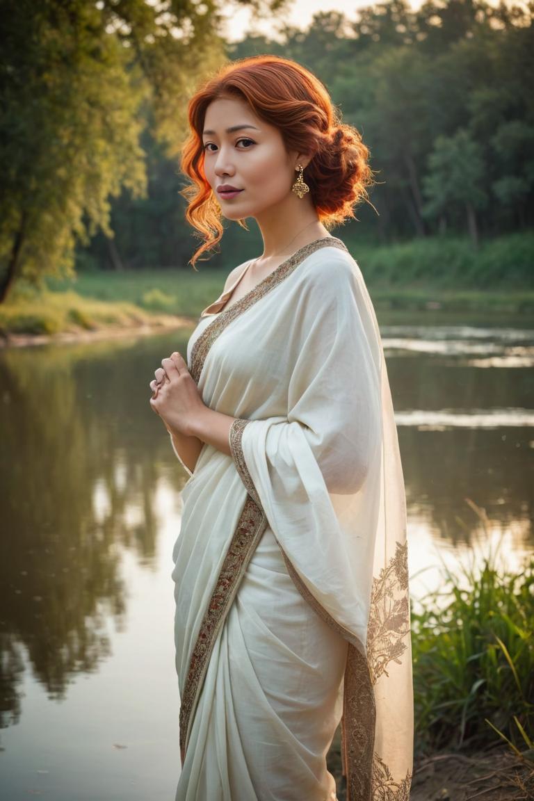 Photify AI prompt preview for White Saree Elegance pack - 240 - 2025-05-24T12:51:48.106Z