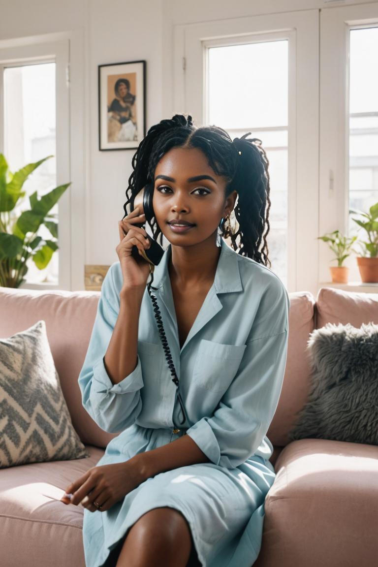 Photify AI prompt preview for Inez On The Phone pack - 240 - 2025-05-09T07:05:49.473Z