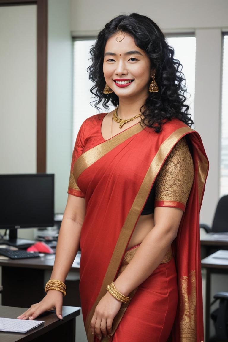 Photify AI prompt preview for Indian Saree Look pack - 240 - 2025-04-30T17:04:46.241Z