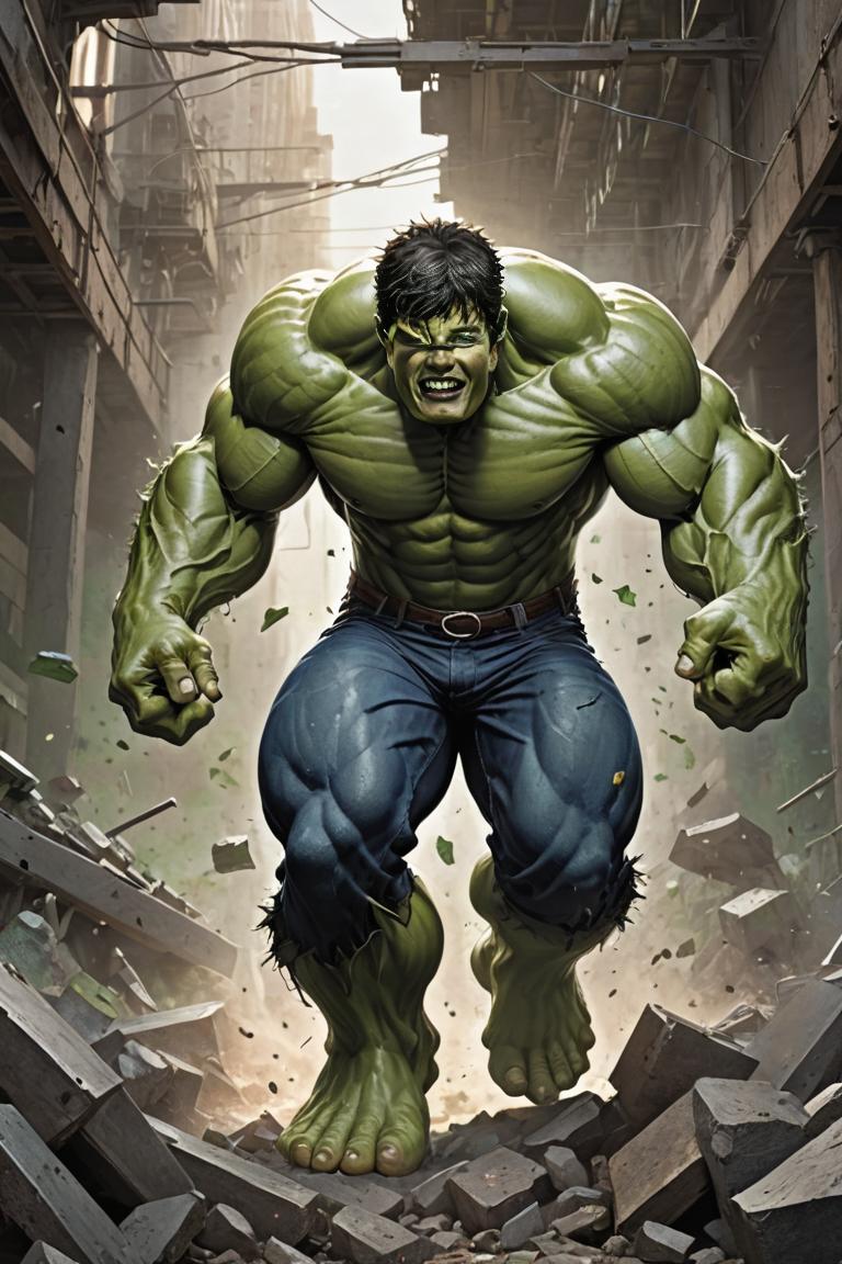 Photify AI prompt preview for Hulk Battle pack - 240 - 2025-04-27T17:09:37.991Z