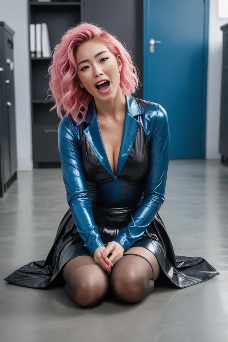 Photify AI prompt preview for Blue Latex Dresses pack - 240 - 2025-05-31T00:15:12.006Z