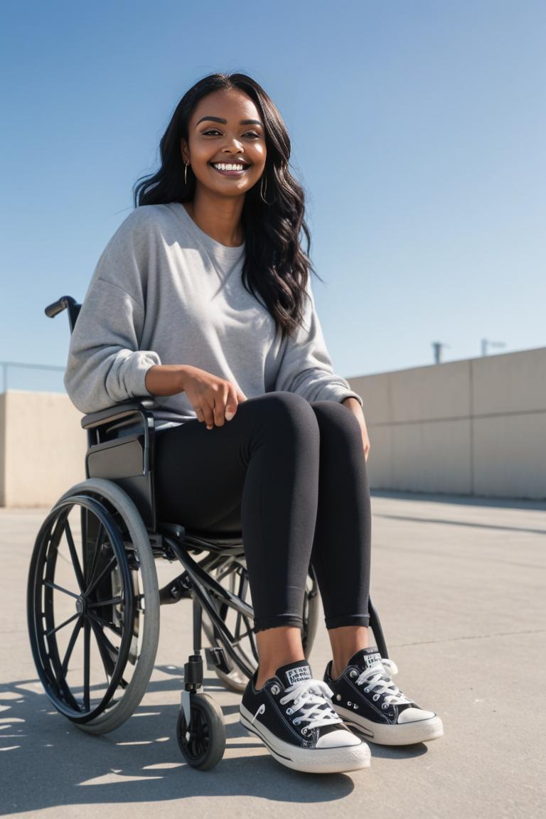 Photify AI prompt preview for Wheelchair Chic pack - 240 - 2025-05-09T08:15:44.906Z