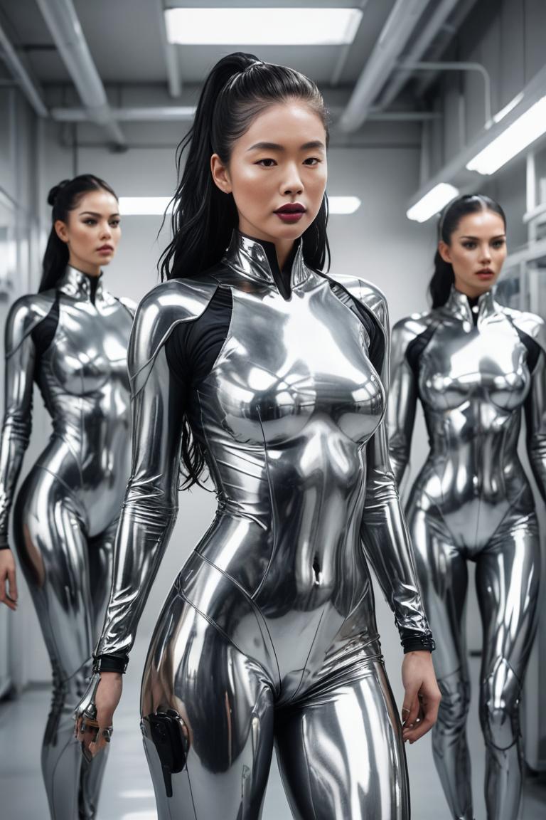 Photify AI prompt preview for Cyborg Army Latex pack - 240 - 2025-06-23T07:49:09.134Z