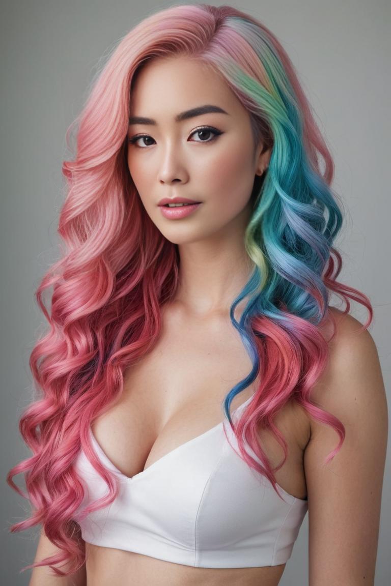 Photify AI prompt preview for Colorful Hair pack - 240 - 2025-04-28T01:30:22.895Z
