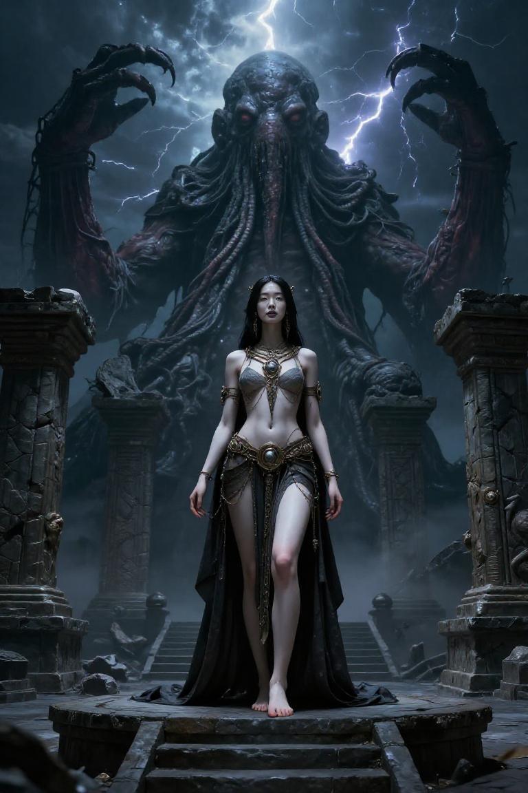 Photify AI prompt preview for Cthulhu Priestess pack - 240 - 2026-09-19T15:18:31.586Z