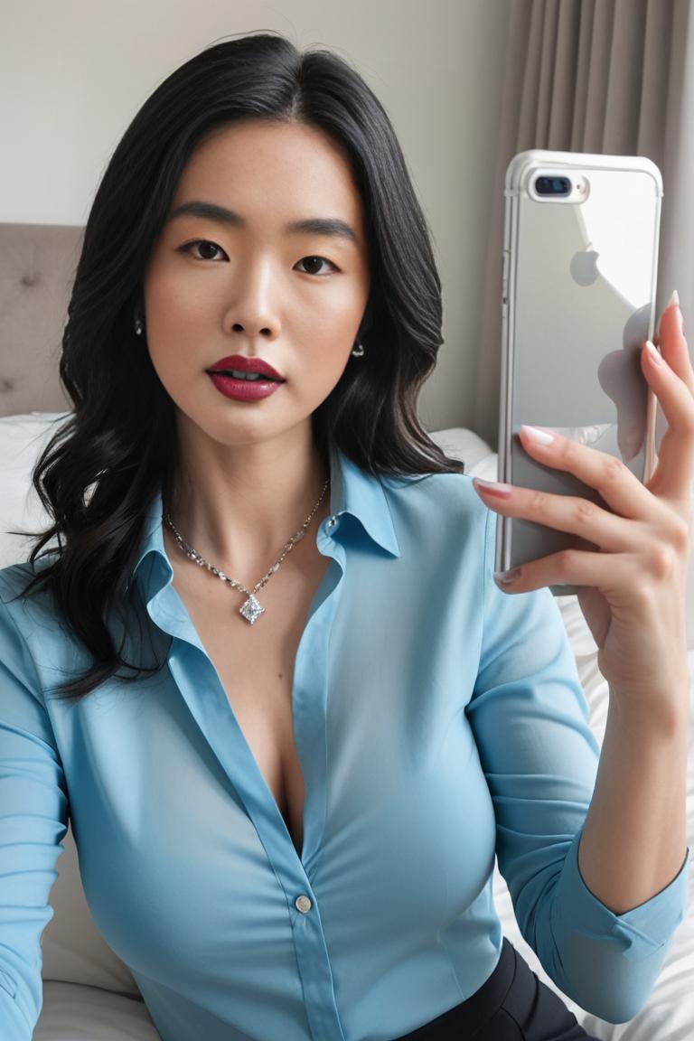 Photify AI prompt preview for Fashion Blue Selfie pack - 240 - 2025-04-24T01:21:33.041Z