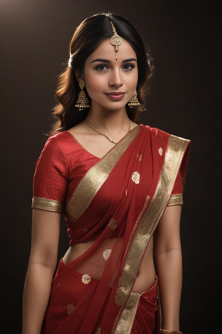 Photify AI prompt preview for Seducing Saree pack - 240 - 2025-05-15T07:04:07.044Z