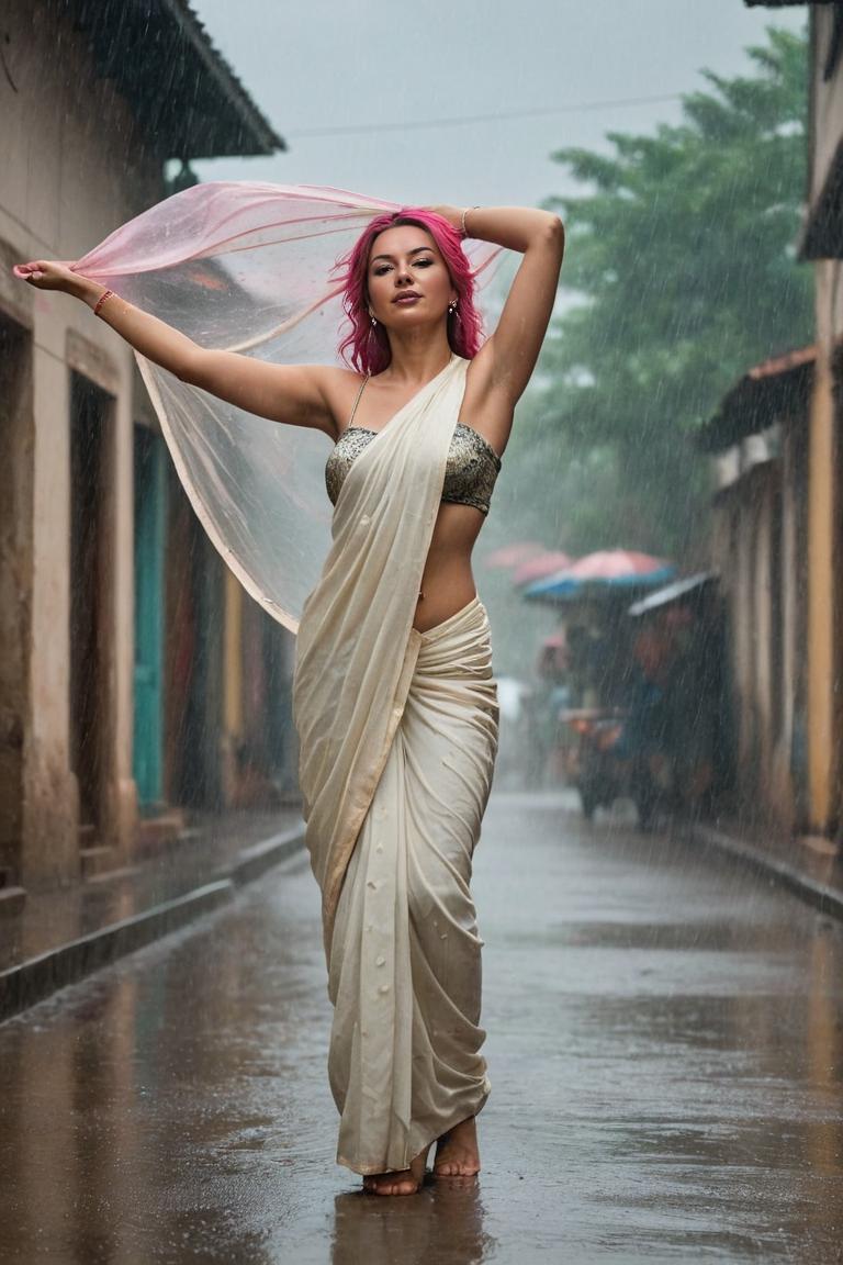 Photify AI prompt preview for White Saree Elegance pack - 240 - 2025-05-24T12:51:48.106Z