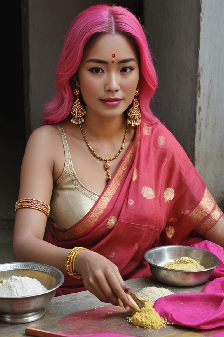 Photify AI prompt preview for Bengali Woman (festive Season) pack - 240 - 2025-05-09T06:15:26.349Z
