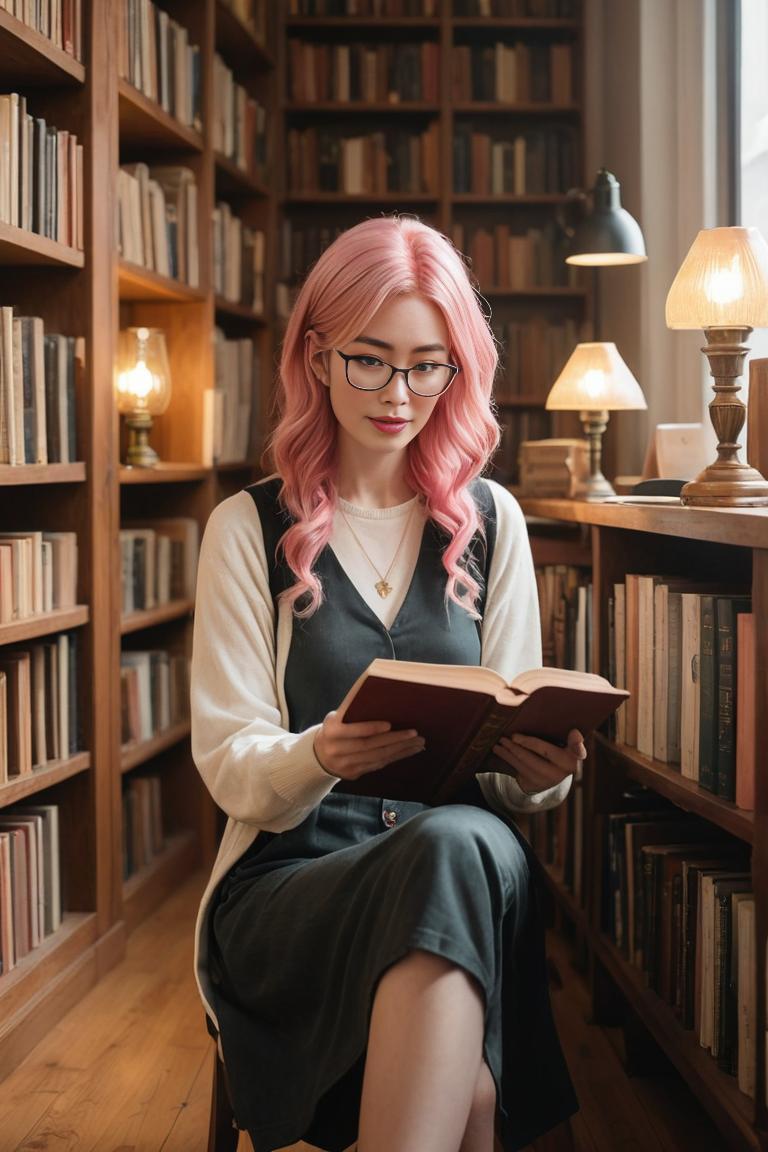Photify AI prompt preview for Cute Bookworms pack - 240 - 2025-04-30T01:34:34.615Z