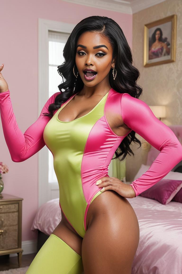 Photify AI prompt preview for Bright Pink Satin Spandex pack - 240 - 2025-05-31T00:29:30.331Z