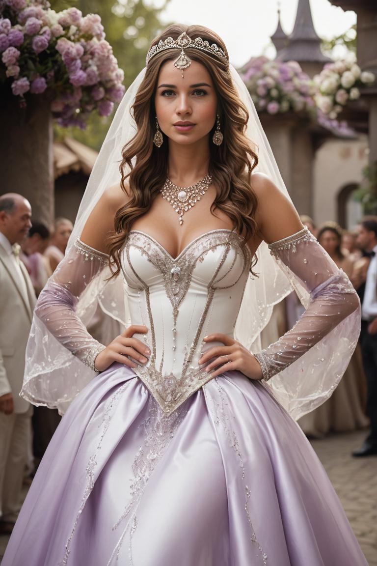 Photify AI prompt preview for Bold And Bright Wedding Dresss pack - 240 - 2025-04-28T02:47:11.859Z