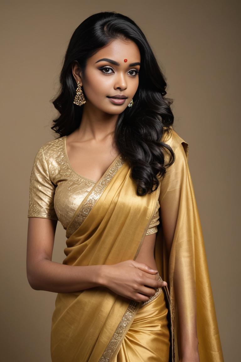 Photify AI prompt preview for Seducing Saree pack - 240 - 2025-05-15T07:04:07.044Z
