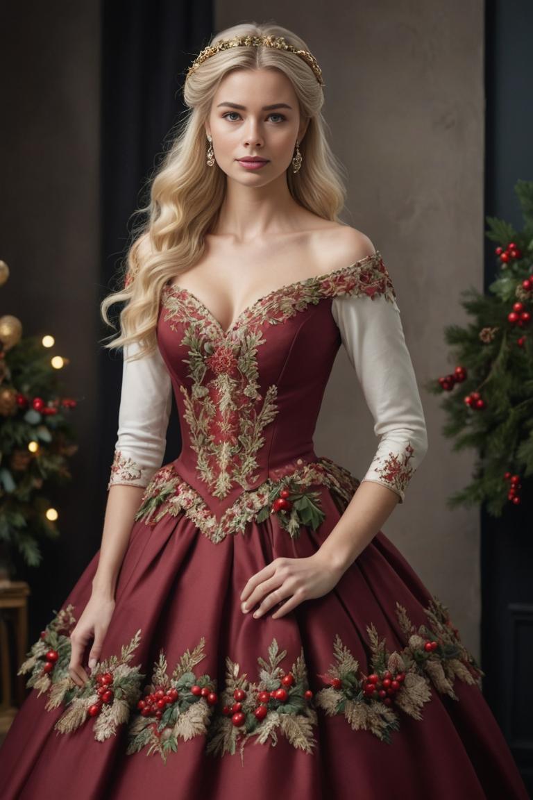 Photify AI prompt preview for Ornate Holiday Gowns pack - 240 - 2025-11-17T04:39:23.134Z