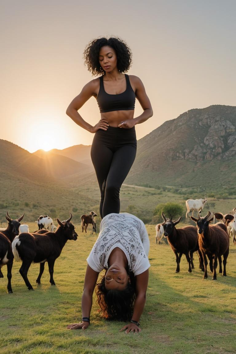Photify AI prompt preview for Goat Yoga Fun pack - 240 - 2025-06-21T11:08:46.556Z