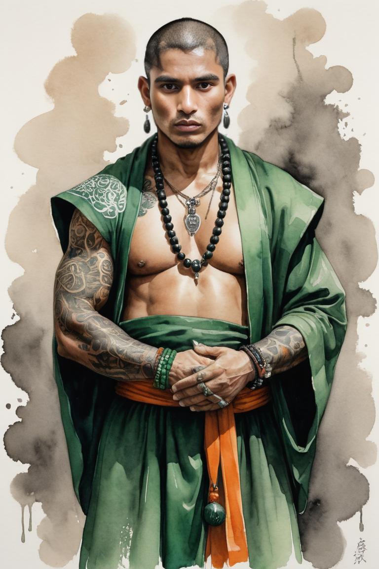 Photify AI prompt preview for Monk Painting pack - 240 - 2025-05-30T23:43:44.059Z