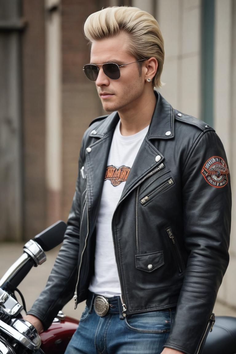 Photify AI prompt preview for Greasers On Harleys pack - 240 - 2025-05-30T23:47:38.304Z
